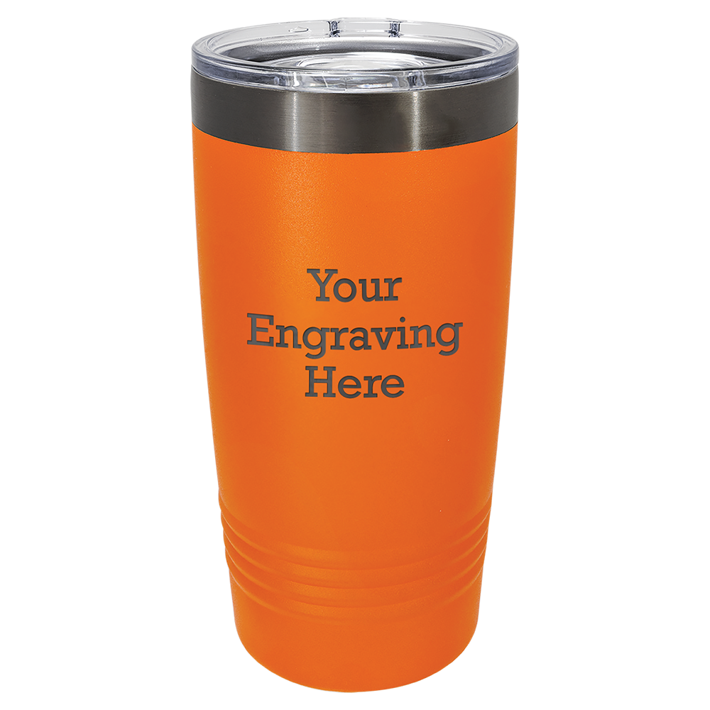 20oz Ringneck Tumblers Orange with Ghost Black