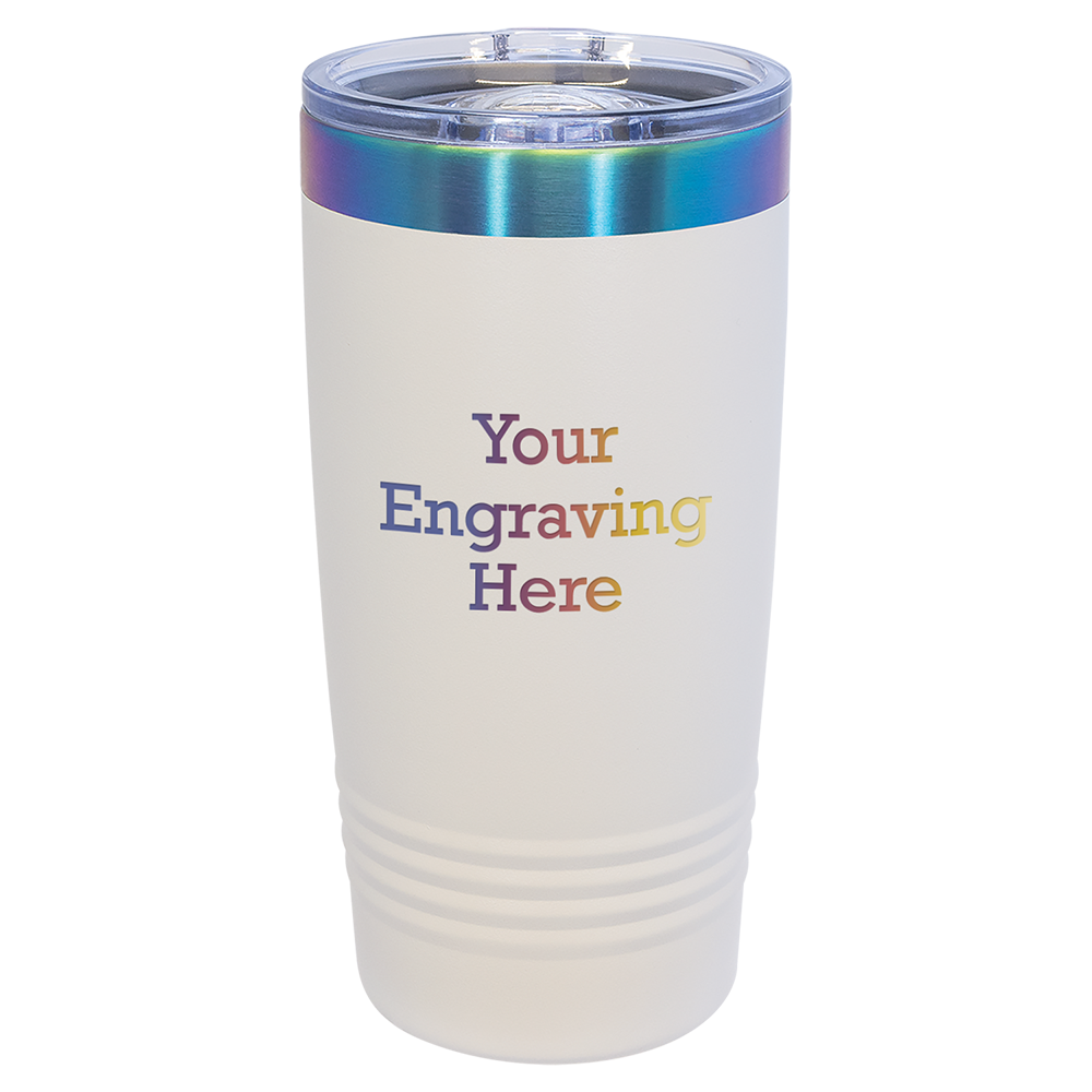 20 oz Ringneck Tumblers White with Prism (Case of 12)