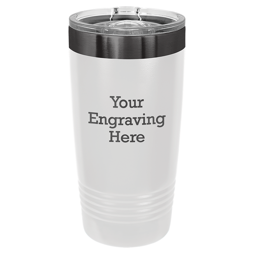 20 oz Ringneck Tumblers White with Ghost Black (Case of 12)