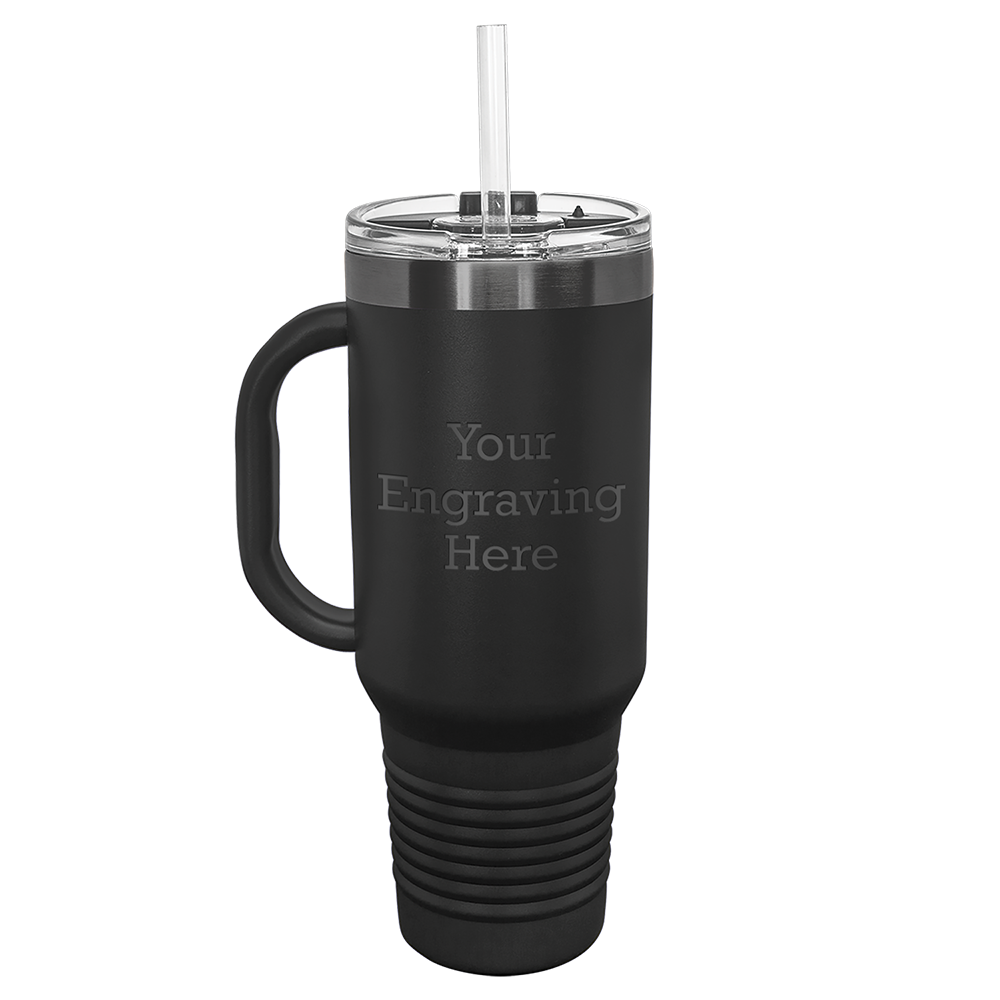 40 oz Travel Mug Black with Ghost Black (Case of 12)