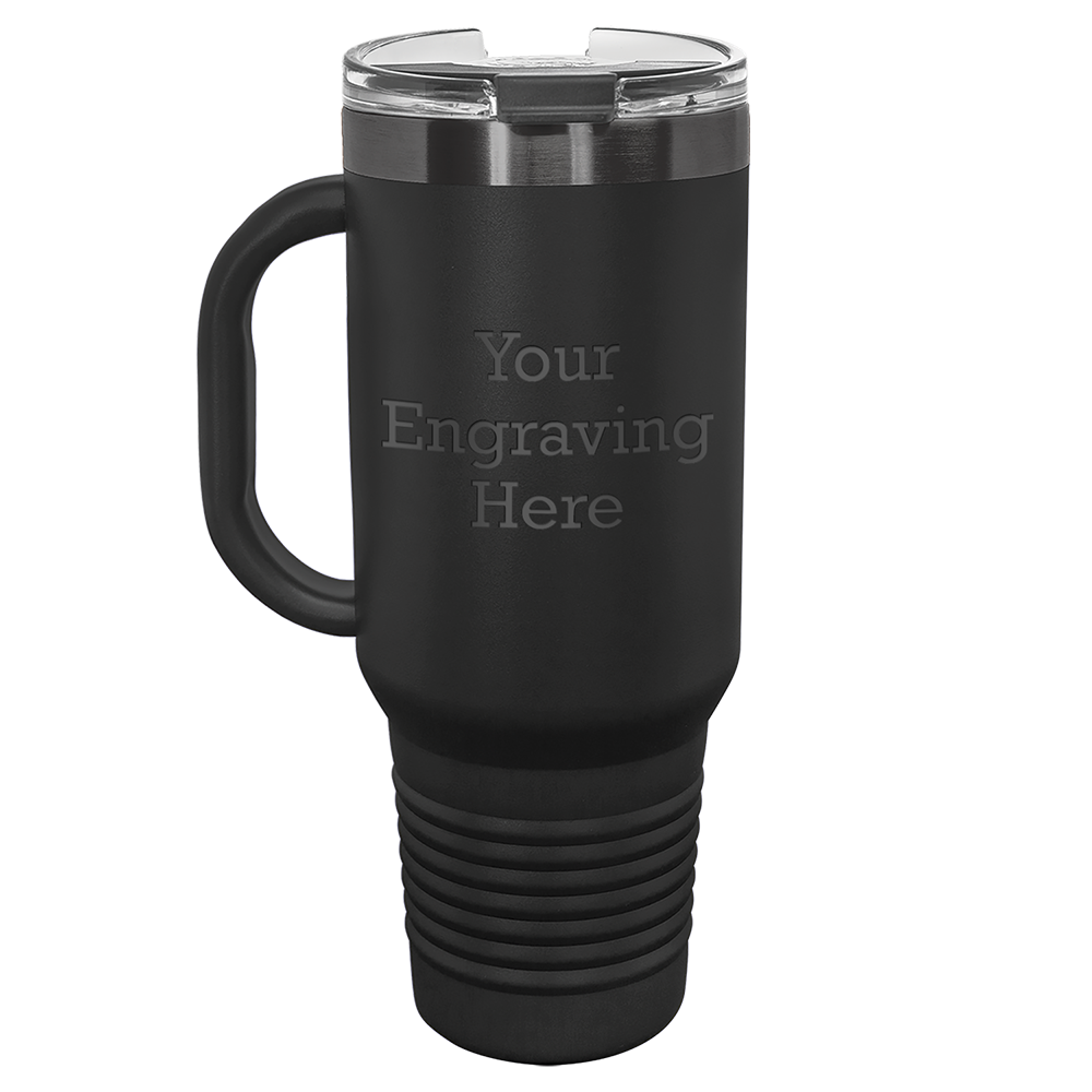 40 oz Travel Mug Black with Ghost Black (Case of 12)