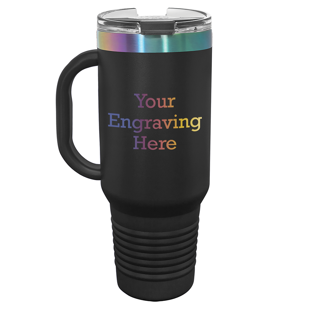 40 oz Travel Mug Black with Prism (Case of 12)