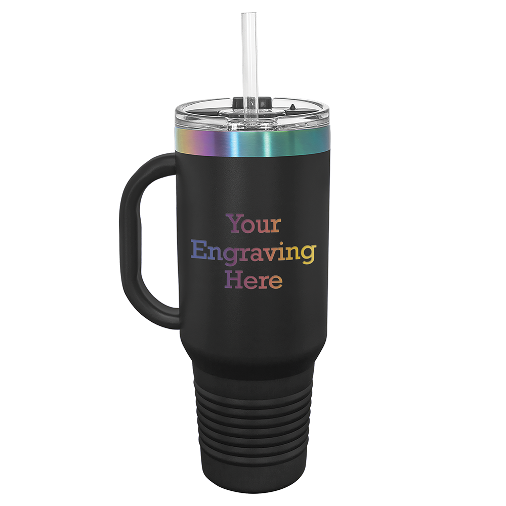 40 oz Travel Mug Black with Prism (Case of 12)