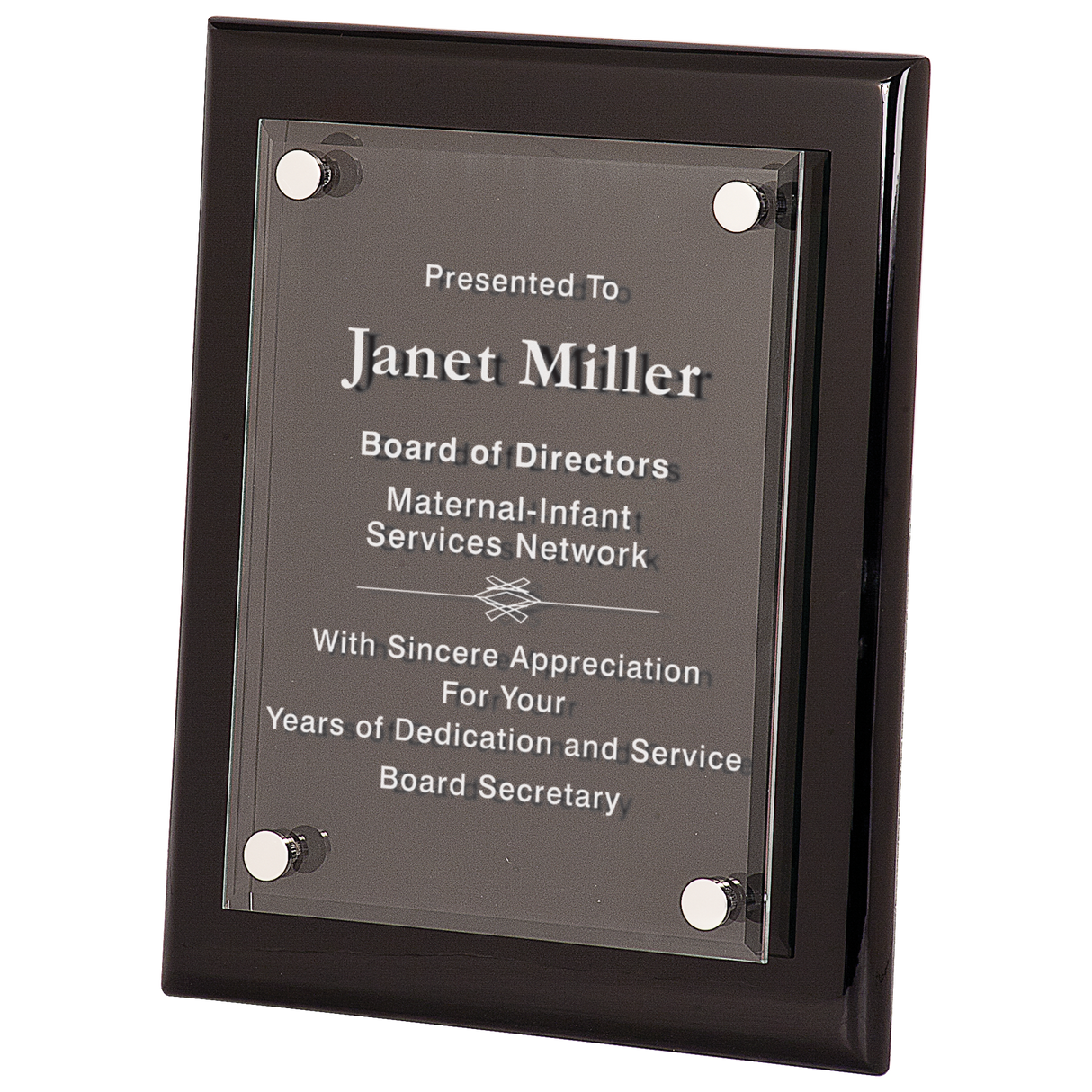 Floating Acrylic Plaque - Black Piano