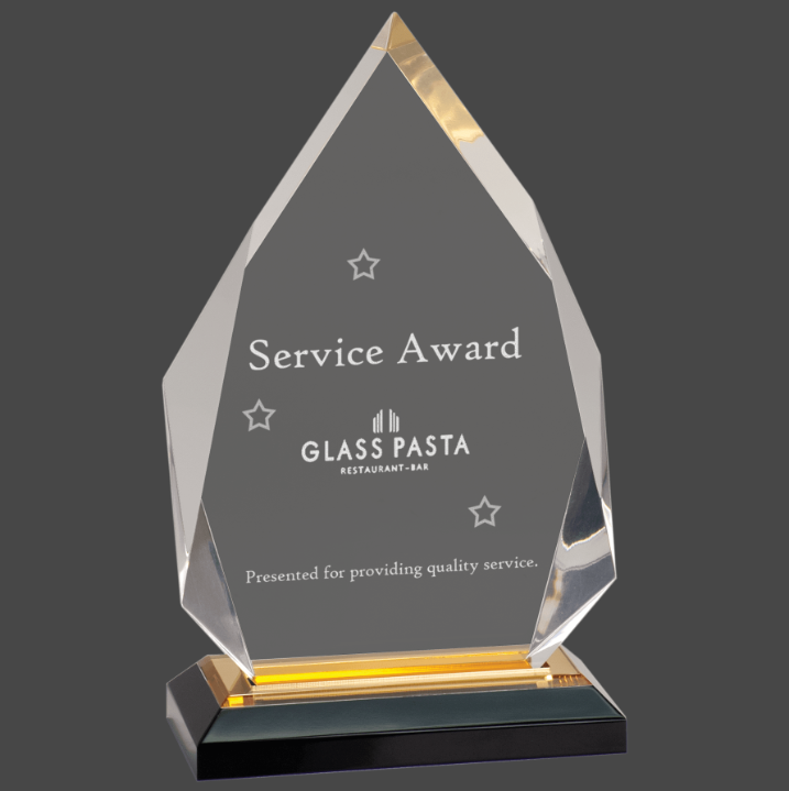 Diamond Acrylic Award 5 1/4" x 8 3/4"