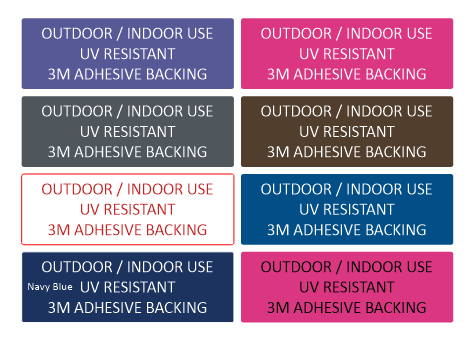 3" x 1" Custom Plastic Label