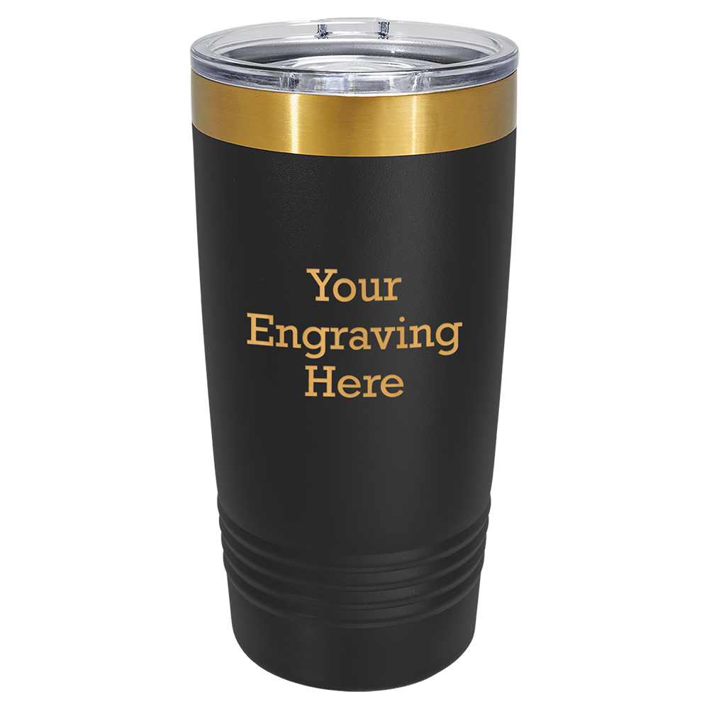 20oz Ringneck Tumblers with Slider Lid (Bright Gold with 6 Colors)