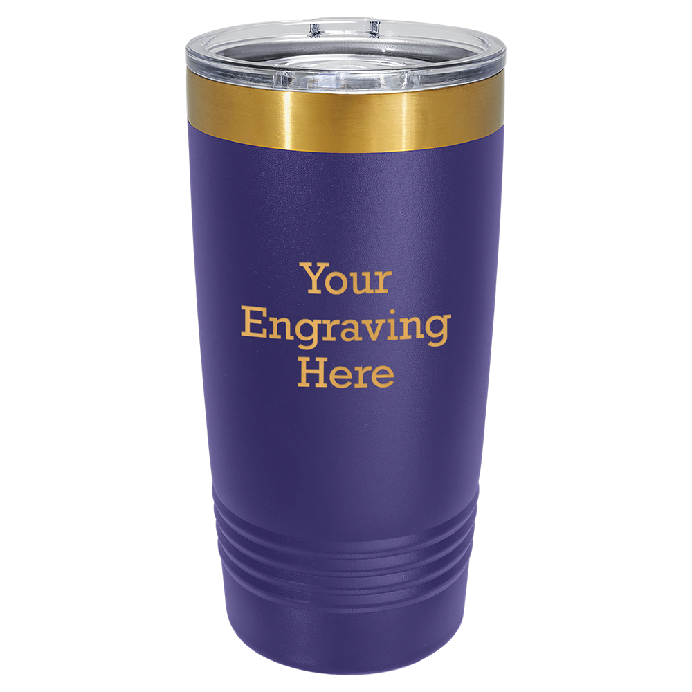 20oz Ringneck Tumblers with Slider Lid (Bright Gold with 6 Colors)