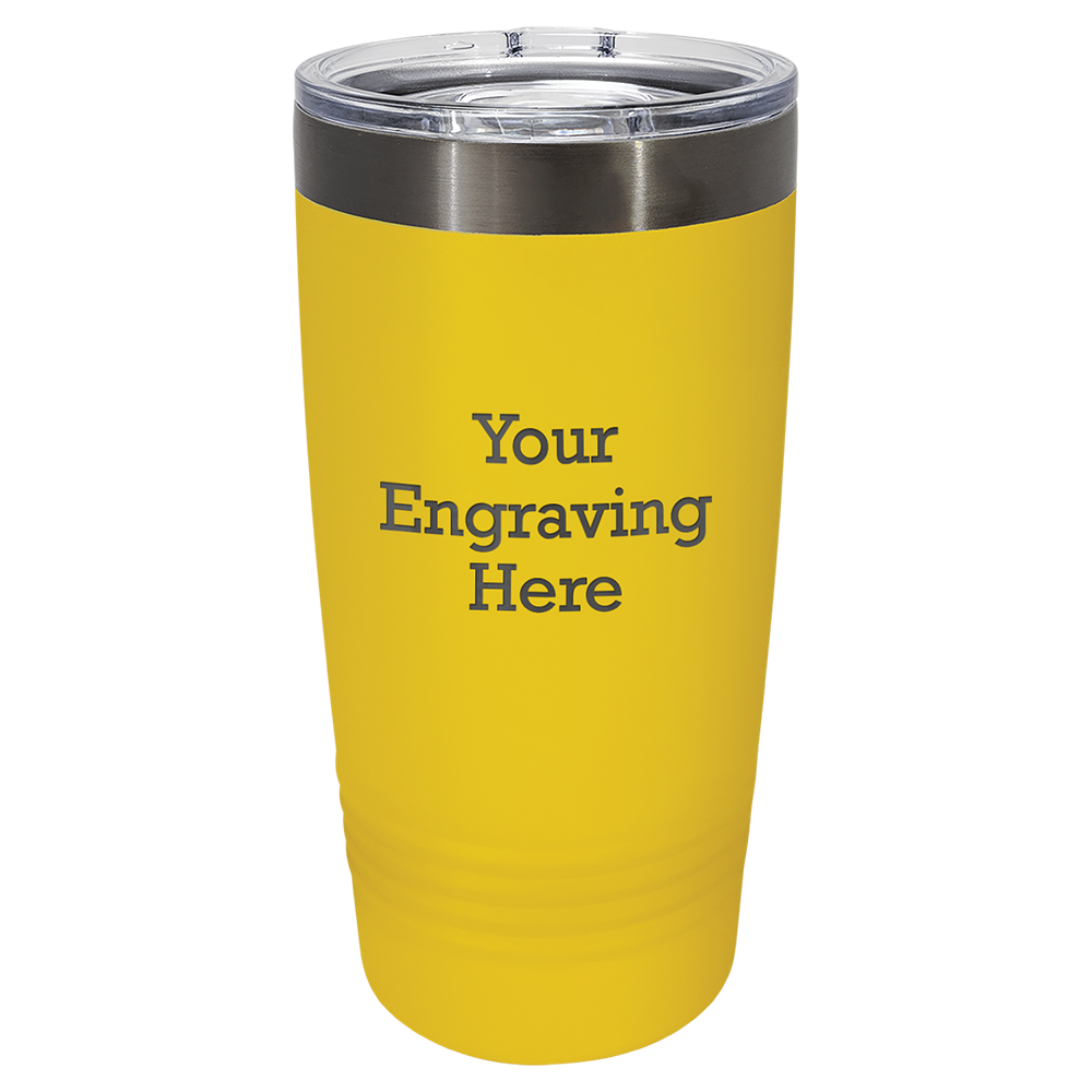 20oz Ringneck Tumblers with Slider Lid (Yellow with Ghost Black)