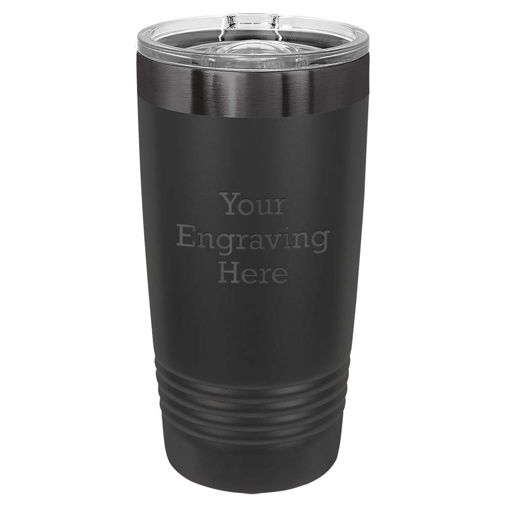 20oz Ringneck Tumblers with Slider Lid (Black with Ghost Black)