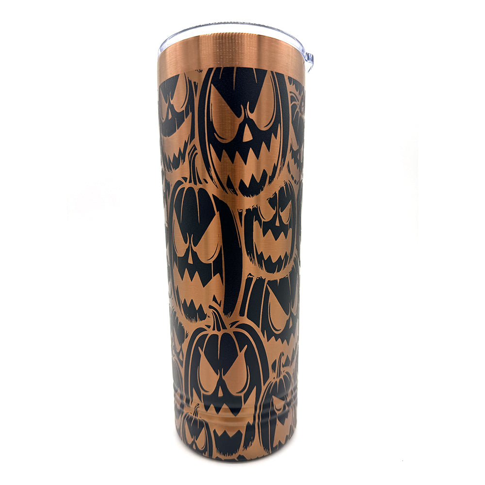 22oz Skinny Tumbler with Slider Lid (Rose Gold) HALLOWEEN!