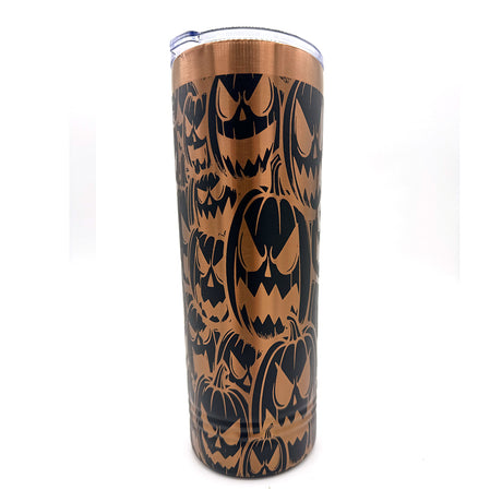 22oz Skinny Tumbler with Slider Lid (Rose Gold) HALLOWEEN!