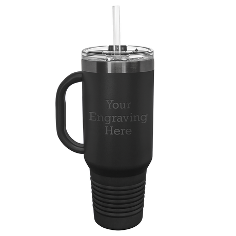 40 oz Travel Mug (Black with Ghost Black)