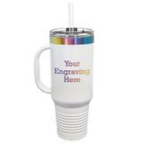 40 oz Travel Mug (White with Prism)