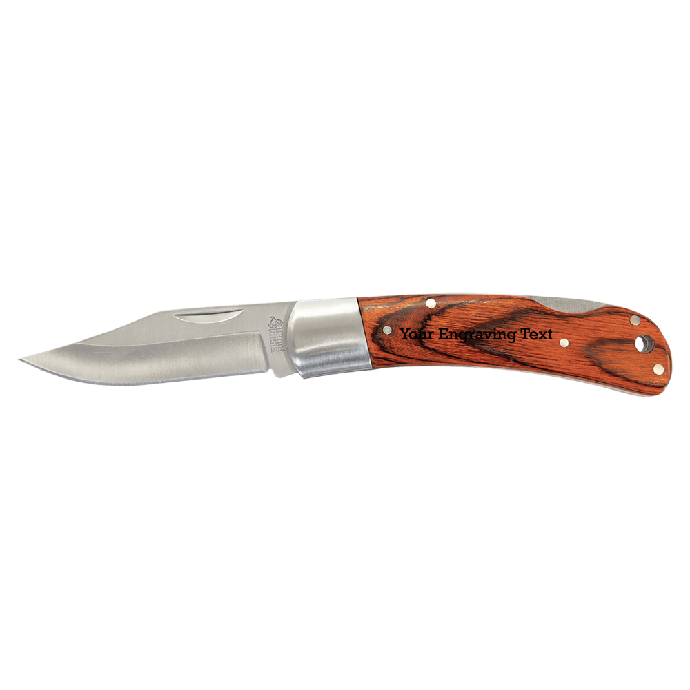 4in Folding Knife with Leather Sheath