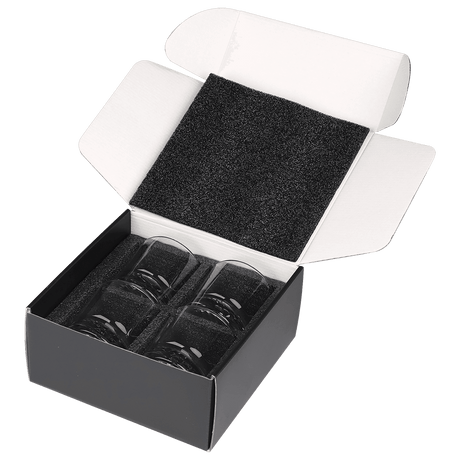 Round Rocks Glasses 9 oz (Set of 4) with Gift Box
