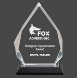 Diamond Acrylic Award 5 1/4" x 8 3/4"