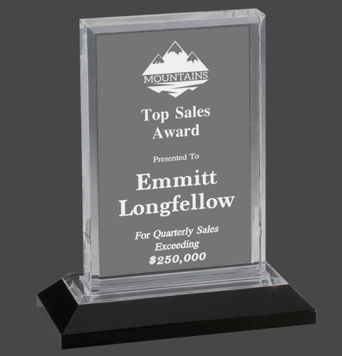 Beveled Acrylic Award 5" x 7"