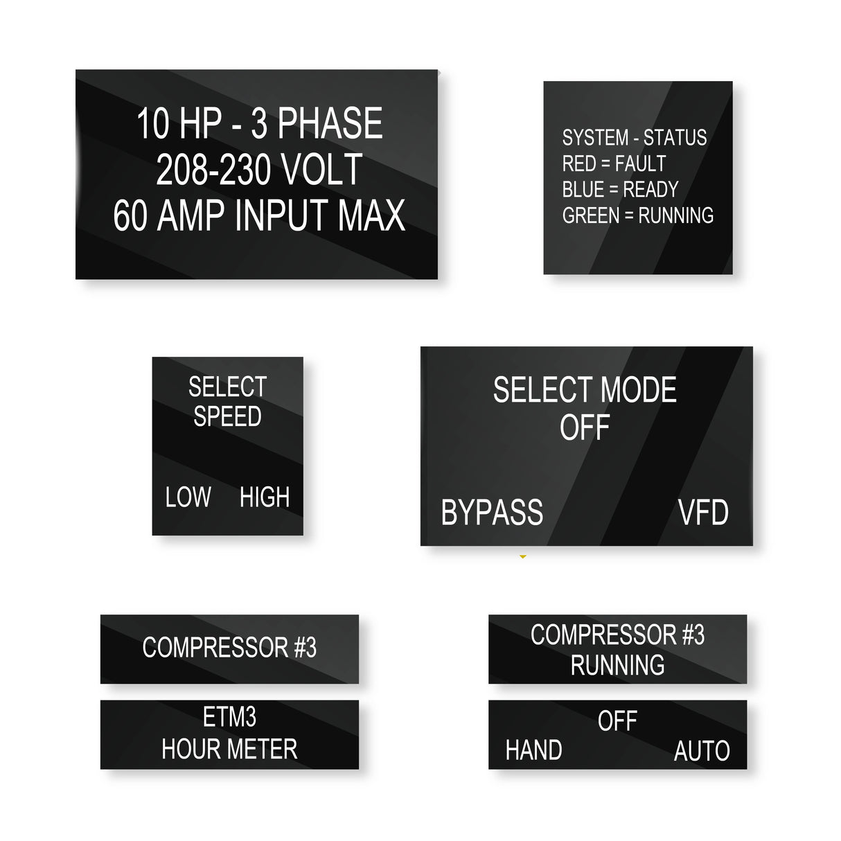 1/16" Custom Cut Plastic Tags & Labels