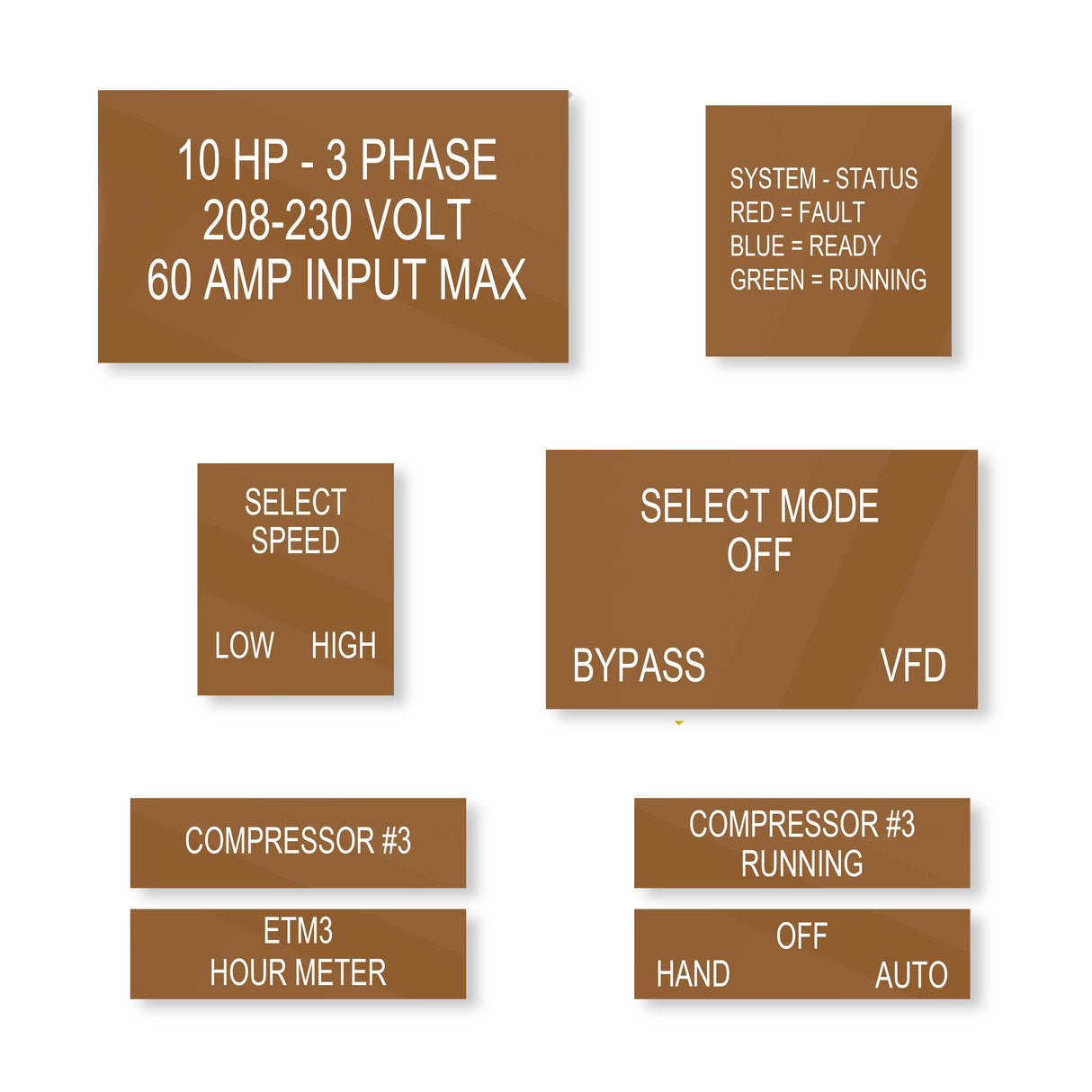 1/16" Custom Cut Plastic Tags & Labels