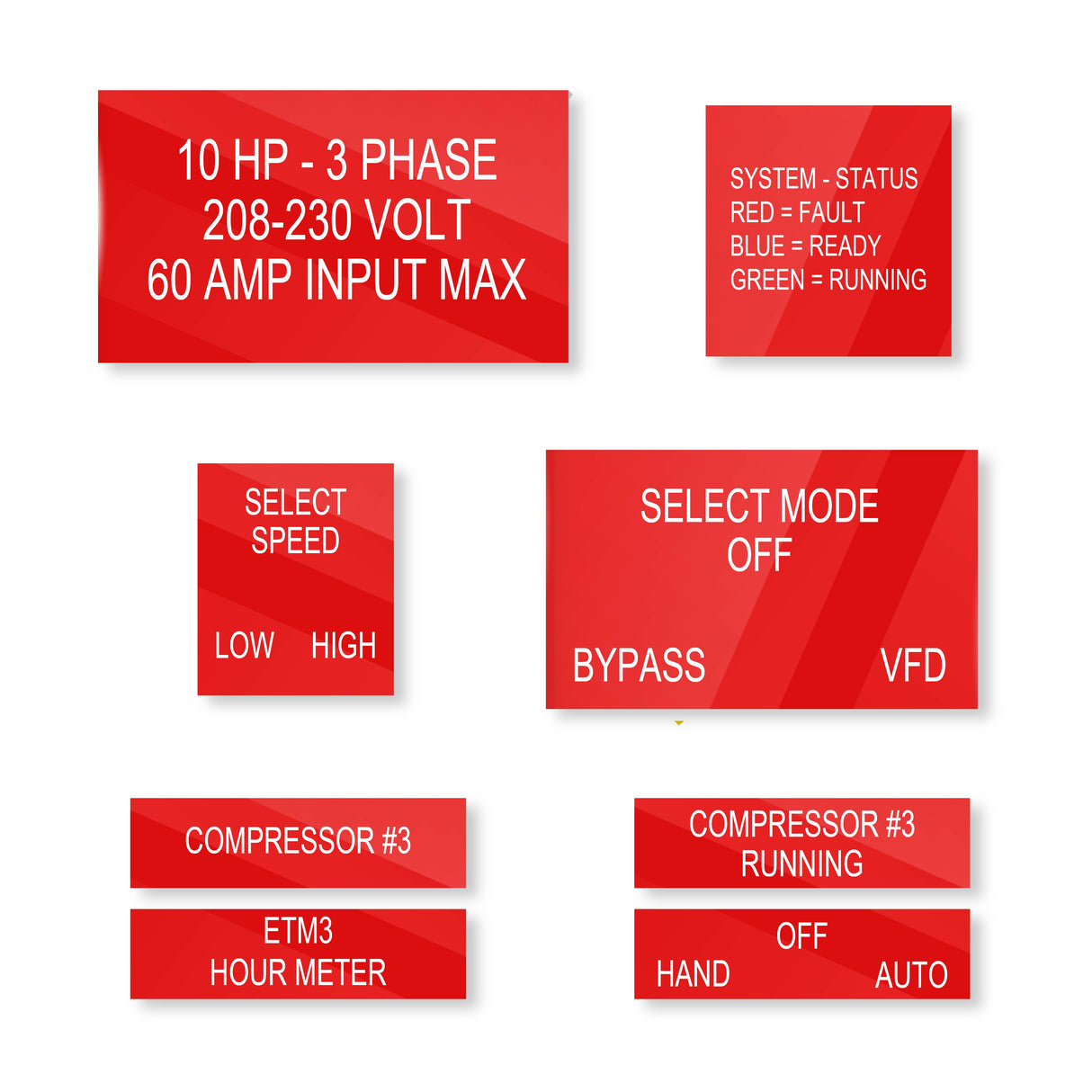 1/16" Custom Cut Plastic Tags & Labels
