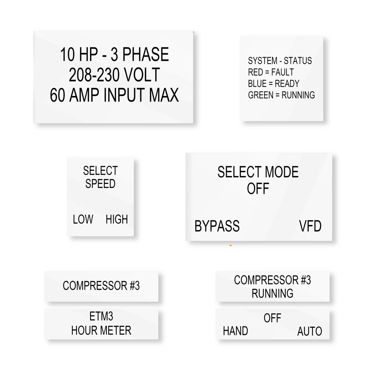 1/16" Custom Cut Plastic Tags & Labels