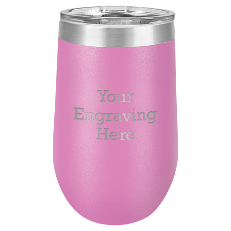 16 oz Stemless Steel Wine Glass