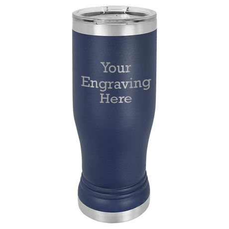 14 oz Pilsner in light-blue-1 — custom engraved by A to Z Engraving