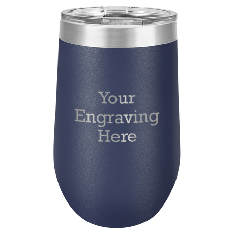 16 oz Stemless Steel Wine Glass