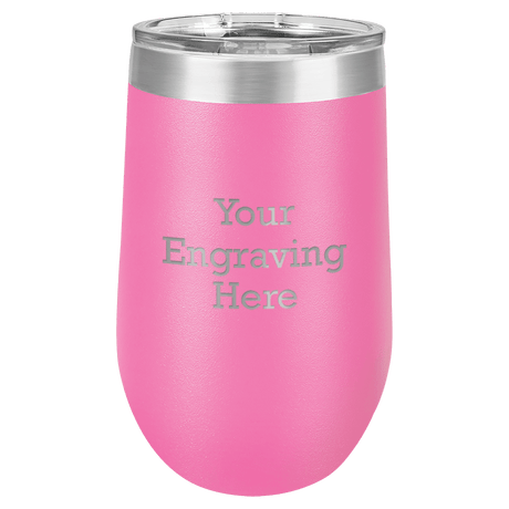 16 oz Stemless Steel Wine Glass