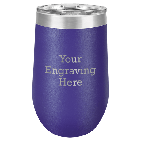 16 oz Stemless Steel Wine Glass