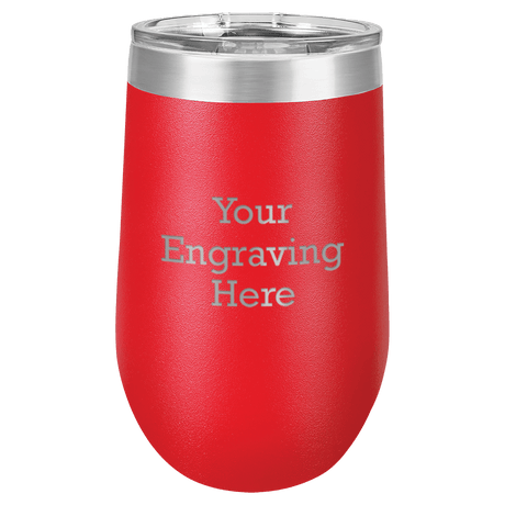 16 oz Stemless Steel Wine Glass