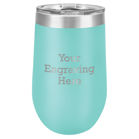 16 oz Stemless Steel Wine Glass