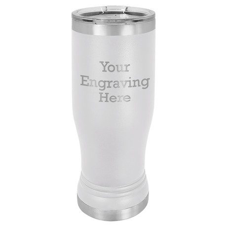 14 oz Pilsner in navy — custom engraved by A to Z Engraving