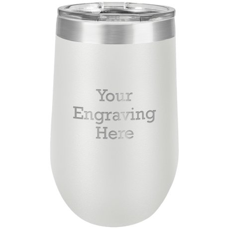 16 oz Stemless Steel Wine Glass