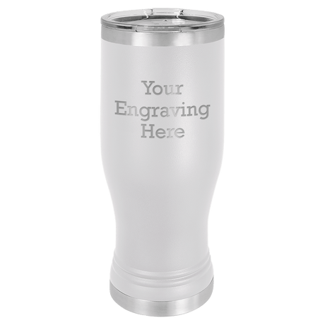 20 oz Pilsner in navy — custom engraved by A to Z Engraving
